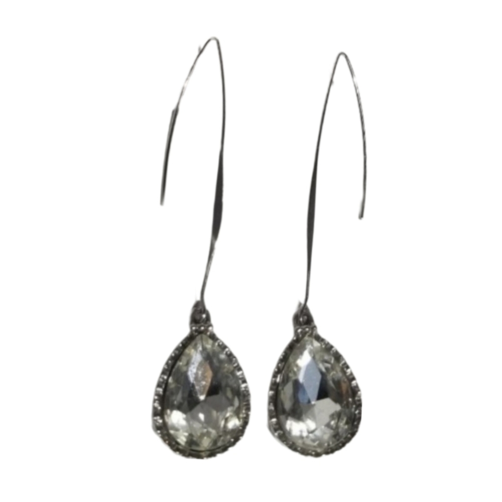 Rhinestone Long Drop Earrings Night-Out Formal Elegant Jewelry